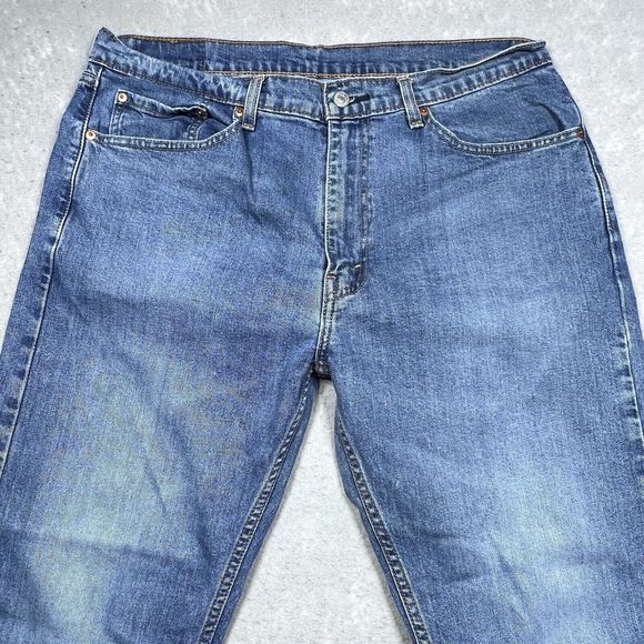 Levis 505 Jeans Mens Size 36 Blue Denim Jeans Regular Fit Straight - Picture 6 of 10